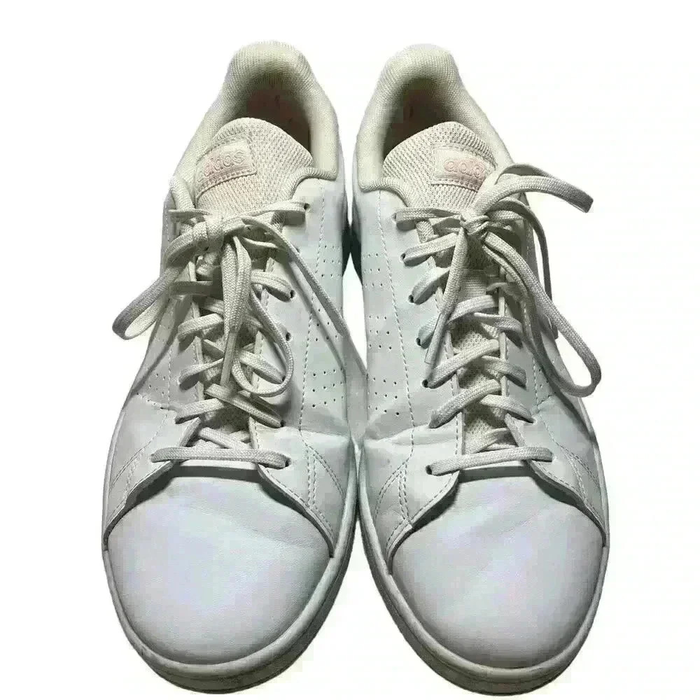 Adidas Women's‎ Advantage Base Tennis Shoes - White Glow Pink, Size 10